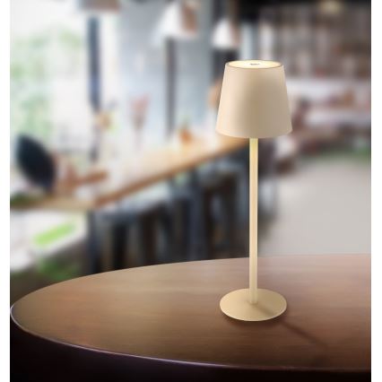 Globo - LED Ljusreglerad beröring utomhus lampa LED/3W/3,7V IP44 1800 mAh USB beige