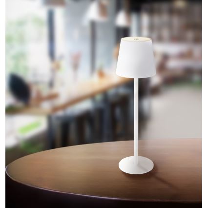 Globo - LED Ljusreglerad beröring utomhus lampa LED/3W/3,7V IP44 1800 mAh USB vit