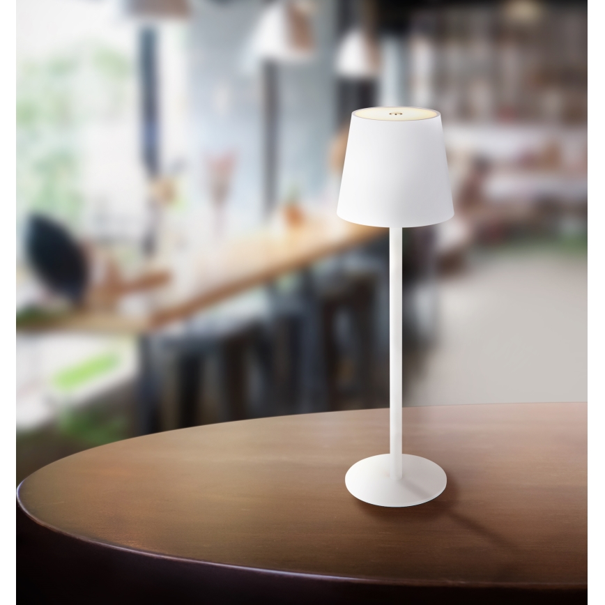 Globo - LED Ljusreglerad beröring utomhus lampa LED/3W/3,7V IP44 1800 mAh USB vit