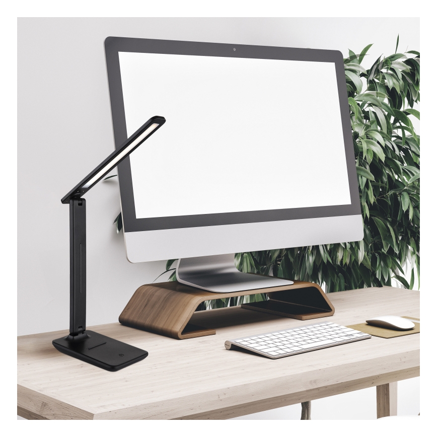 Globo - LED Touch ljusreglerad uppladdningsbar bordslampa LED/5W/5V 2700/4000/6500K 1800 mAh svart