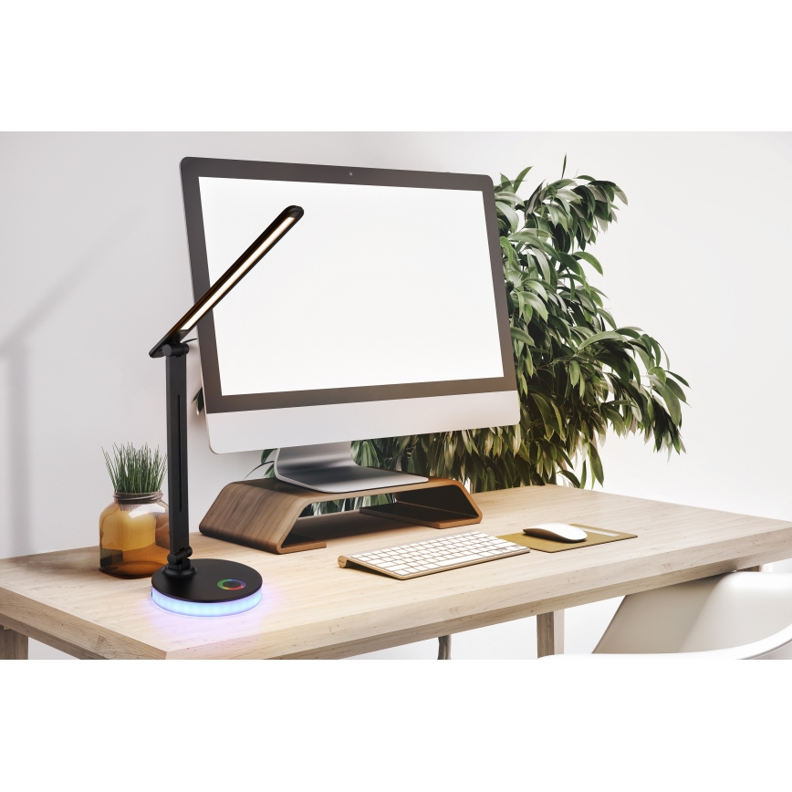 Globo - LED RGBW Dimbar touchbordslampa LED/5W/230V + LED/2W 2700K/4000K/6500K svart