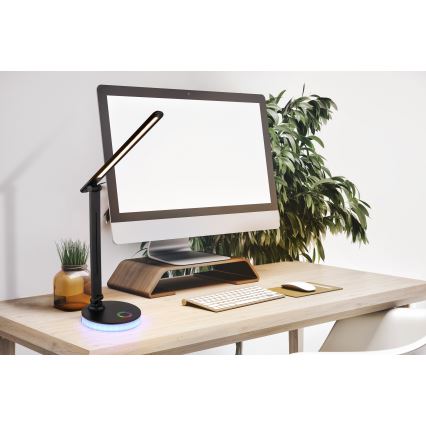 Globo - LED RGBW Dimbar touch bordslampa LED/5W/230V + LED/2W 2700K/4000K/6500K svart