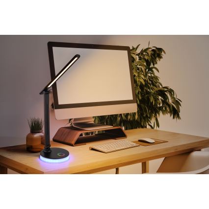 Globo - LED RGBW Dimbar touch bordslampa LED/5W/230V + LED/2W 2700K/4000K/6500K svart