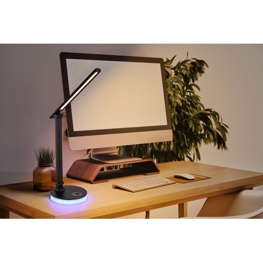 Globo - LED RGBW Dimbar touch bordslampa LED/5W/230V + LED/2W 2700K/4000K/6500K svart