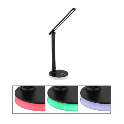 Globo - LED RGBW Dimbar touch bordslampa LED/5W/230V + LED/2W 2700K/4000K/6500K svart