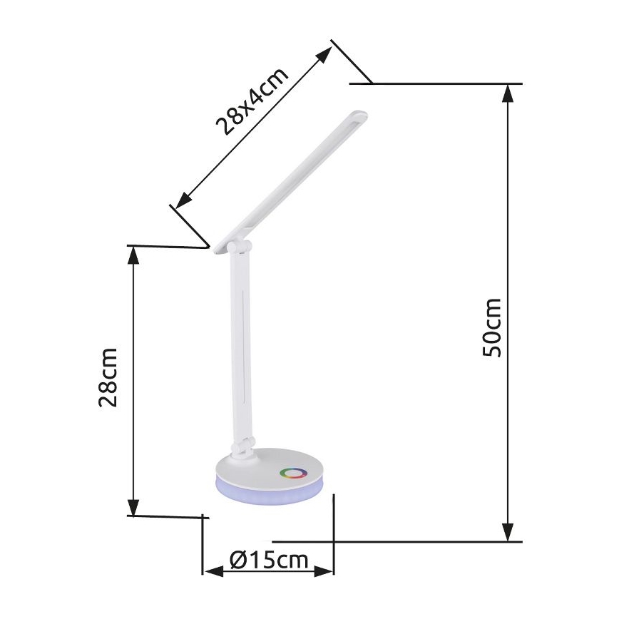 Globo - LED RGBW Dimbar touch bordslampa LED/5W/230V + LED/2W 2700K/4000K/6500K vit