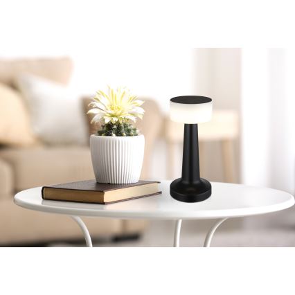 Globo - LED dimbar touchbordslampa LED/1W/3,7V 2700K/4000K/6500K 800 mAh USB svart