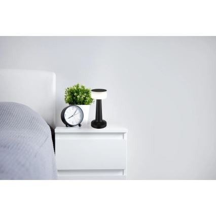 Globo - LED ljusreglerad bordslampa touch LED/1W/3,7V 2700K/4000K/6500K 800 mAh USB svart