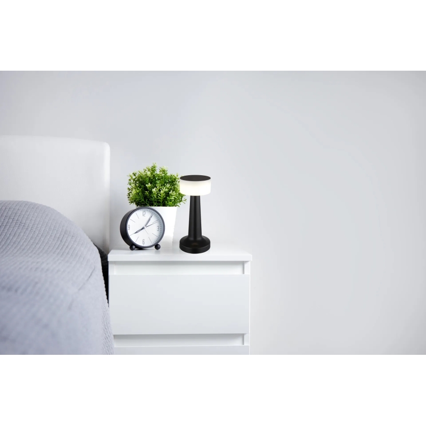 Globo - LED ljusreglerad bordslampa touch LED/1W/3,7V 2700K/4000K/6500K 800 mAh USB svart