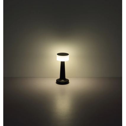 Globo - LED ljusreglerad bordslampa touch LED/1W/3,7V 2700K/4000K/6500K 800 mAh USB svart