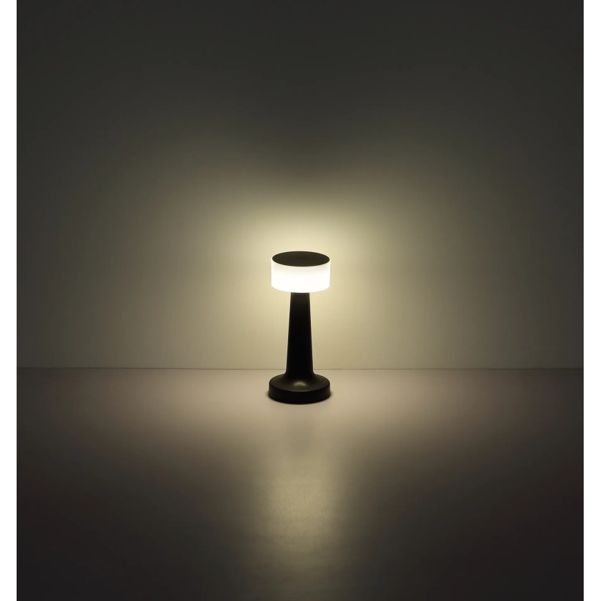 Globo - LED ljusreglerad bordslampa touch LED/1W/3,7V 2700K/4000K/6500K 800 mAh USB svart