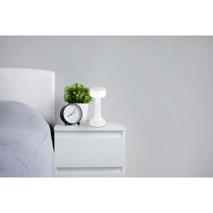 Globo - LED ljusreglerad bordslampa touch LED/1W/3,7V 2700K/4000K/6500K 800 mAh USB vit