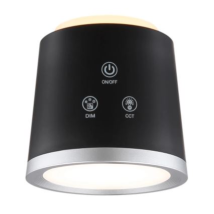 Globo - LED dimbar touchbordslampa 4-i-1 LED/6W/3,7V 3000K/4000K/6500K 1500 mAh USB svart