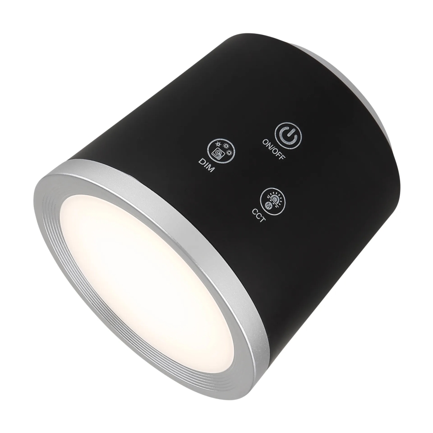 Globo - LED ljusreglerad bordslampa touch 04.01.2001 LED/6W/3,7V 3000K/4000K/6500K 1500 mAh USB svart