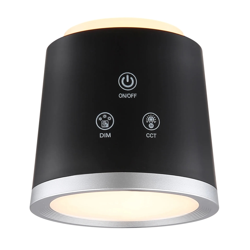 Globo - LED ljusreglerad bordslampa touch 04.01.2001 LED/6W/3,7V 3000K/4000K/6500K 1500 mAh USB svart