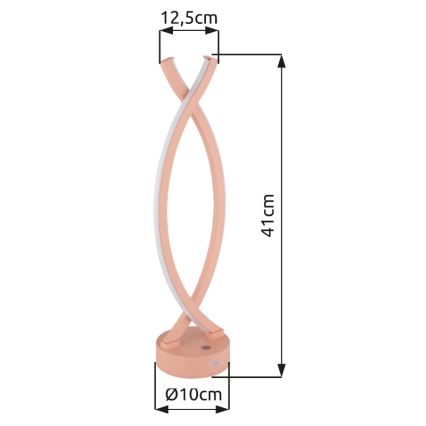 Globo - LED ljusreglerad bordslampa touch LED/1W/3,7V 3000K 1800 mAh USB rosa