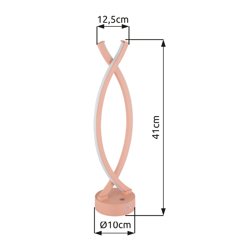 Globo - LED ljusreglerad bordslampa touch LED/1W/3,7V 3000K 1800 mAh USB rosa