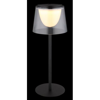 Globo - LED dimbar utomhusbordslampa med touch LED/1,8W/5V IP44 1800 mAh svart/klar