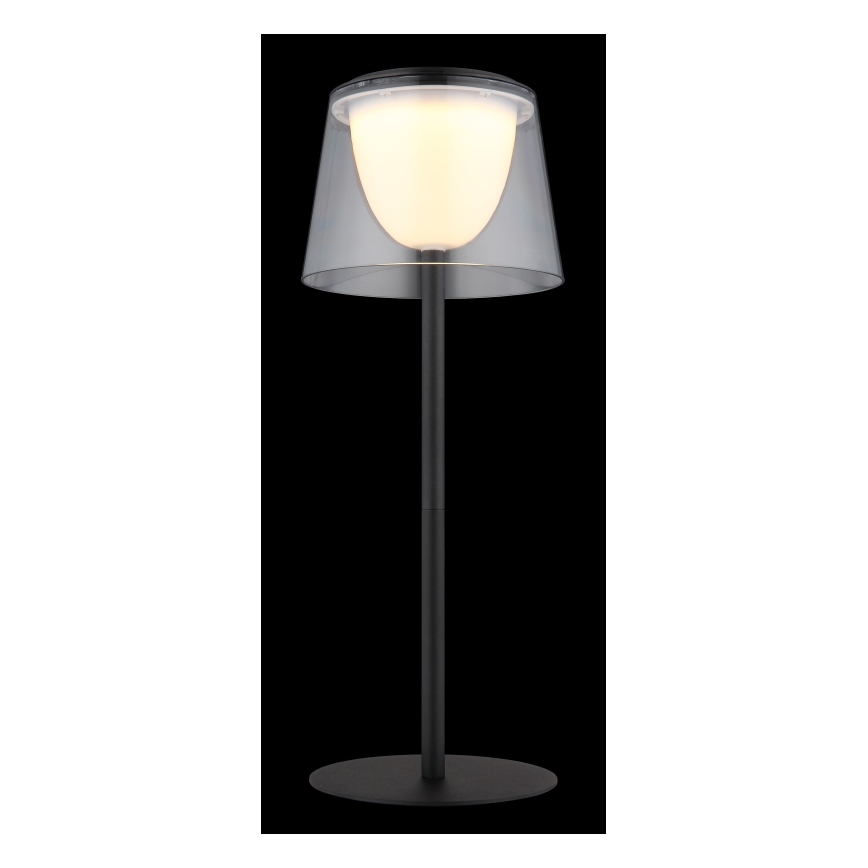 Globo - LED dimbar utomhusbordslampa med touch LED/1,8W/5V IP44 1800 mAh svart/klar