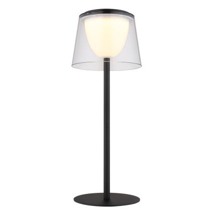 Globo - LED dimbar utomhusbordslampa med touch LED/1,8W/5V IP44 1800 mAh svart/klar