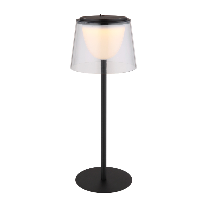 Globo - LED dimbar utomhusbordslampa med touch LED/1,8W/5V IP44 1800 mAh svart/klar