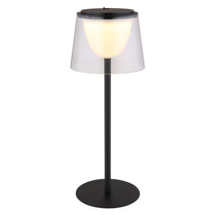 Globo - LED dimbar utomhusbordslampa med touch LED/1,8W/5V IP44 1800 mAh svart/klar