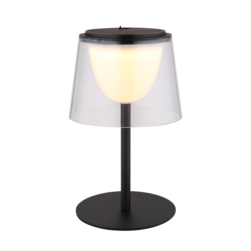 Globo - LED dimbar utomhusbordslampa med touch LED/1,8W/5V IP44 1800 mAh svart/klar