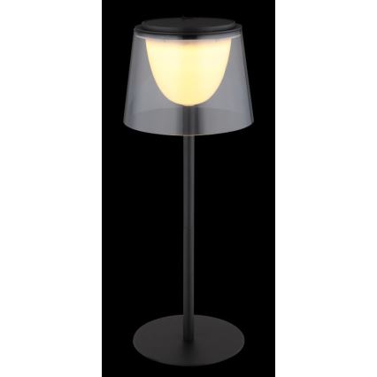 Globo - LED dimbar utomhusbordslampa med touch LED/1,8W/5V IP44 1800 mAh svart/rökfärgad