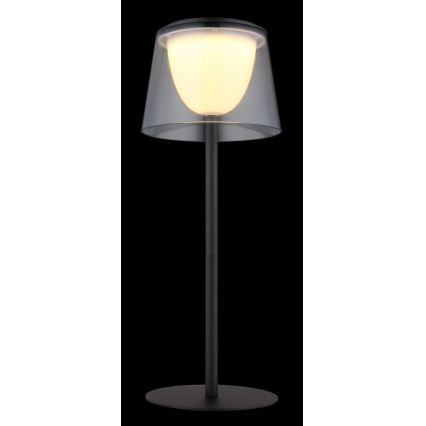 Globo - LED dimbar utomhusbordslampa med touch LED/1,8W/5V IP44 1800 mAh svart/rökfärgad