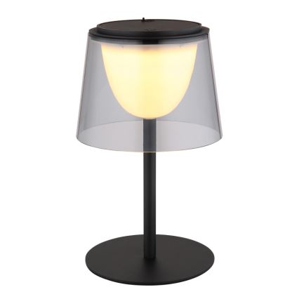 Globo - LED dimbar utomhusbordslampa med touch LED/1,8W/5V IP44 1800 mAh svart/rökfärgad