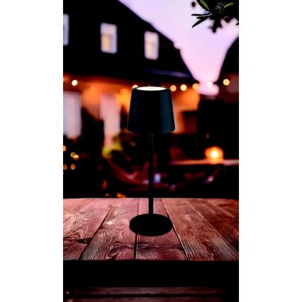 Globo - LED Ljusreglerad utomhus beröring bordslampa LED/2W/5V 3000/4000/6000K 2200 mAh IP44 svart