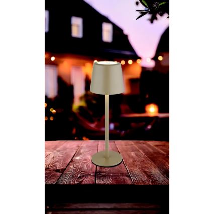 Globo - LED Ljusreglerad utomhus beröring bordslampa LED/2W/5V 3000/4000/6000K 2200 mAh IP44 grädde