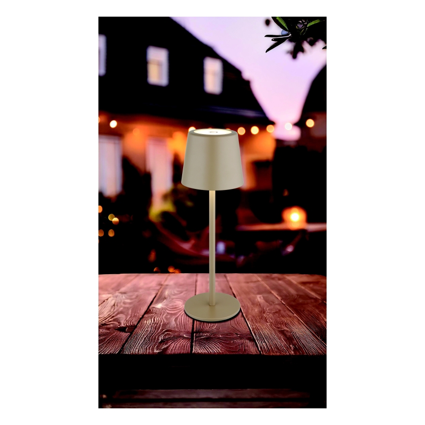 Globo - LED Ljusreglerad utomhus beröring bordslampa LED/2W/5V 3000/4000/6000K 2200 mAh IP44 grädde