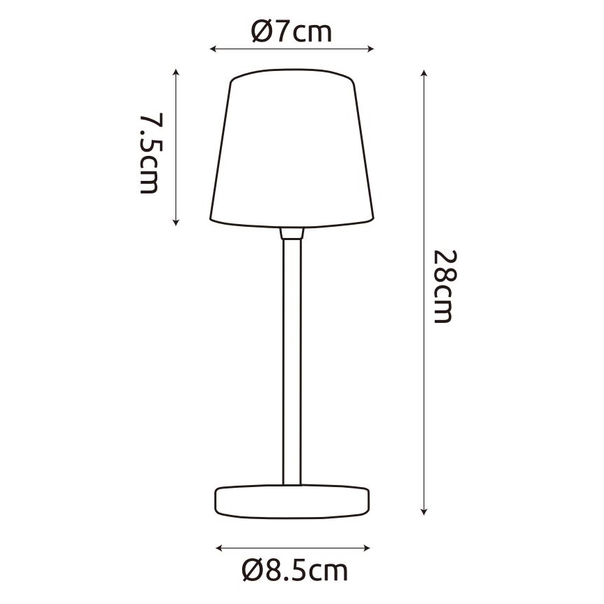 Globo - LED Ljusreglerad utomhus beröring bordslampa LED/2W/5V 3000/4000/6000K 2200 mAh IP44 vit