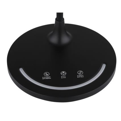 Globo - LED Ljusreglerad flexibel beröring bordslampa LED/12W/230V 3000/4000/6500K CRI 90 svart