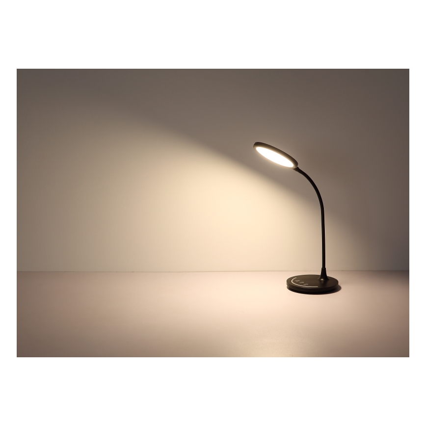 Globo - LED Ljusreglerad flexibel beröring bordslampa LED/12W/230V 3000/4000/6500K CRI 90 svart