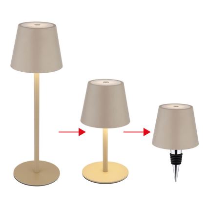 Globo - Dimbar, beröringsstyrd, uppladdningsbar utomhusbordslampa LED/3W/5V 3000/4000/5000K IP54 1800 mAh