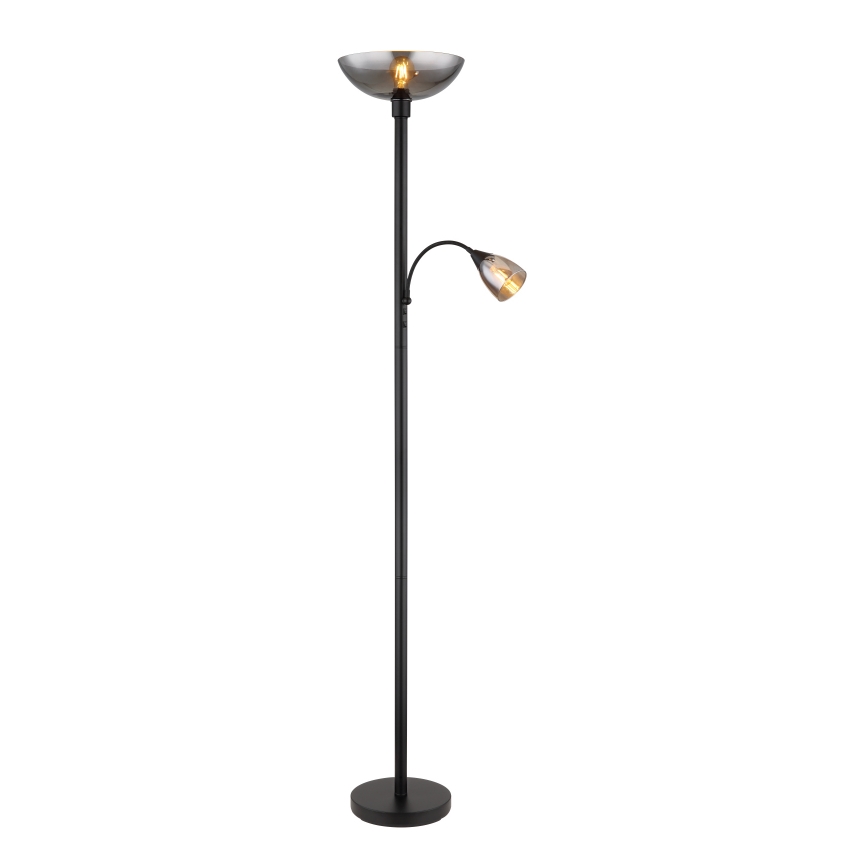 Globo - Golvlampa 1xE27/60W/230V + 1xE14/40W