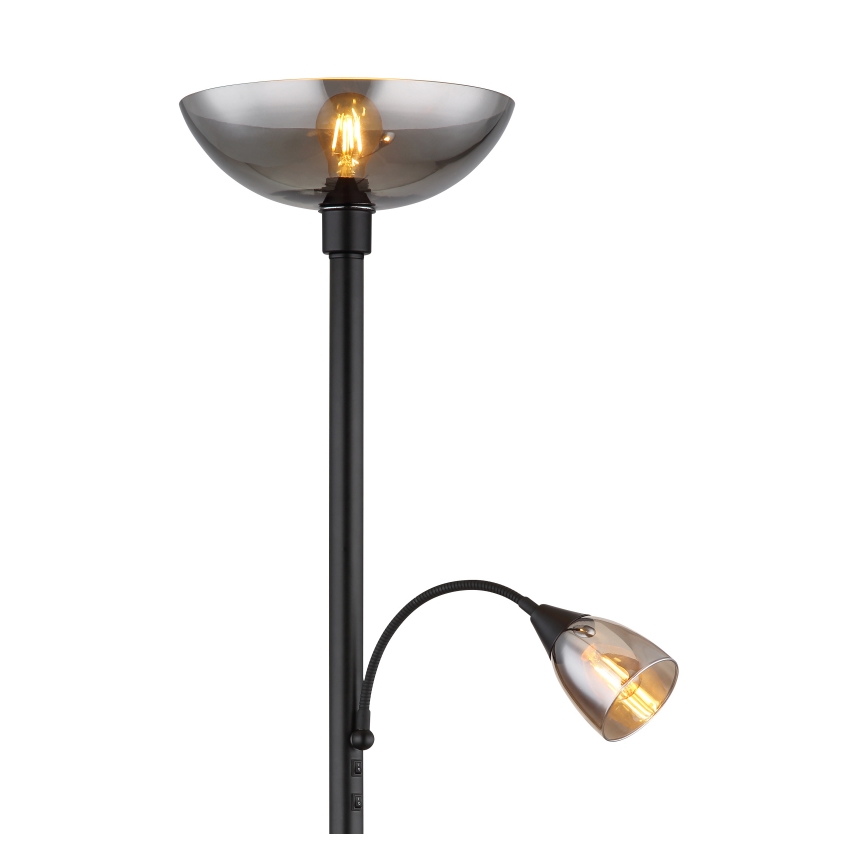 Globo - Golvlampa 1xE27/60W/230V + 1xE14/40W