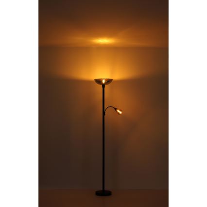 Globo - Golvlampa 1xE27/60W/230V + 1xE14/40W