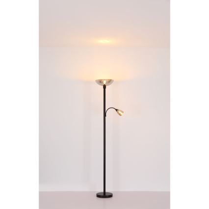Globo - Golvlampa 1xE27/60W/230V + 1xE14/40W