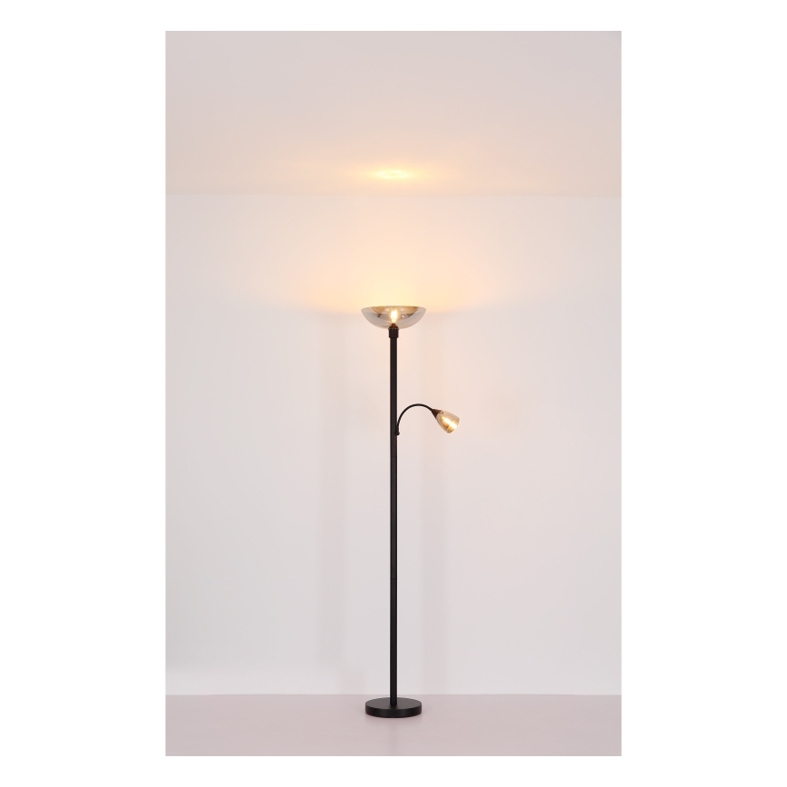 Globo - Golvlampa 1xE27/60W/230V + 1xE14/40W