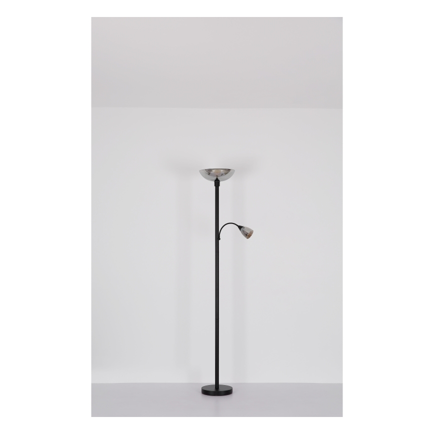 Globo - Golvlampa 1xE27/60W/230V + 1xE14/40W