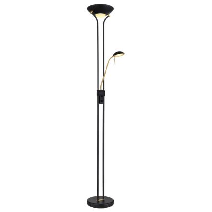 Globo - LED Dimbar golvlampa LED/20W/230V + LED/5,5W 3000K svart/guld