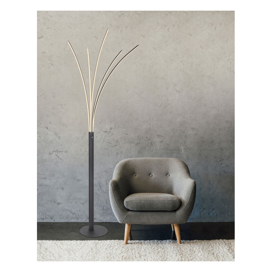 Globo - LED-dimbar beröringsstyrd golvlampa LED/36W/230V svart