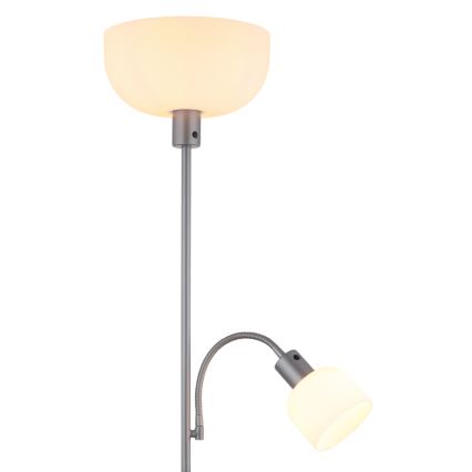 Globo - Golvlampa 1xE27/40W/230V + 1xE14/25W