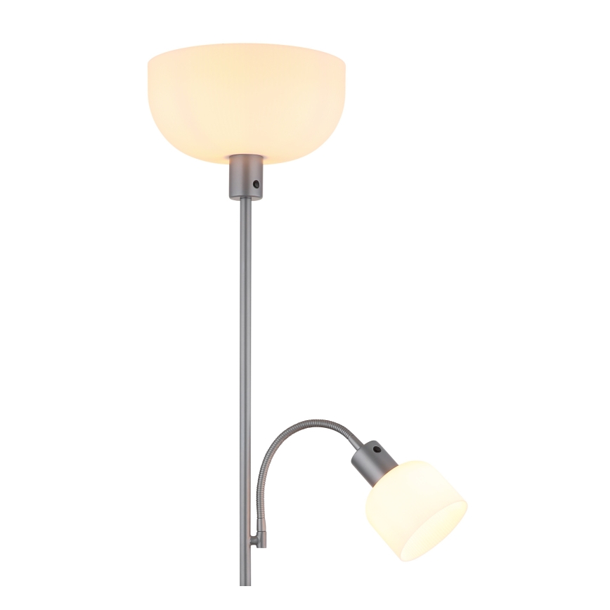 Globo - Golvlampa 1xE27/40W/230V + 1xE14/25W