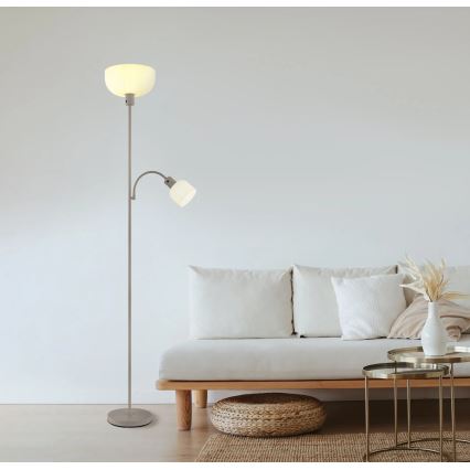 Globo - Golvlampa 1xE27/40W/230V + 1xE14/25W