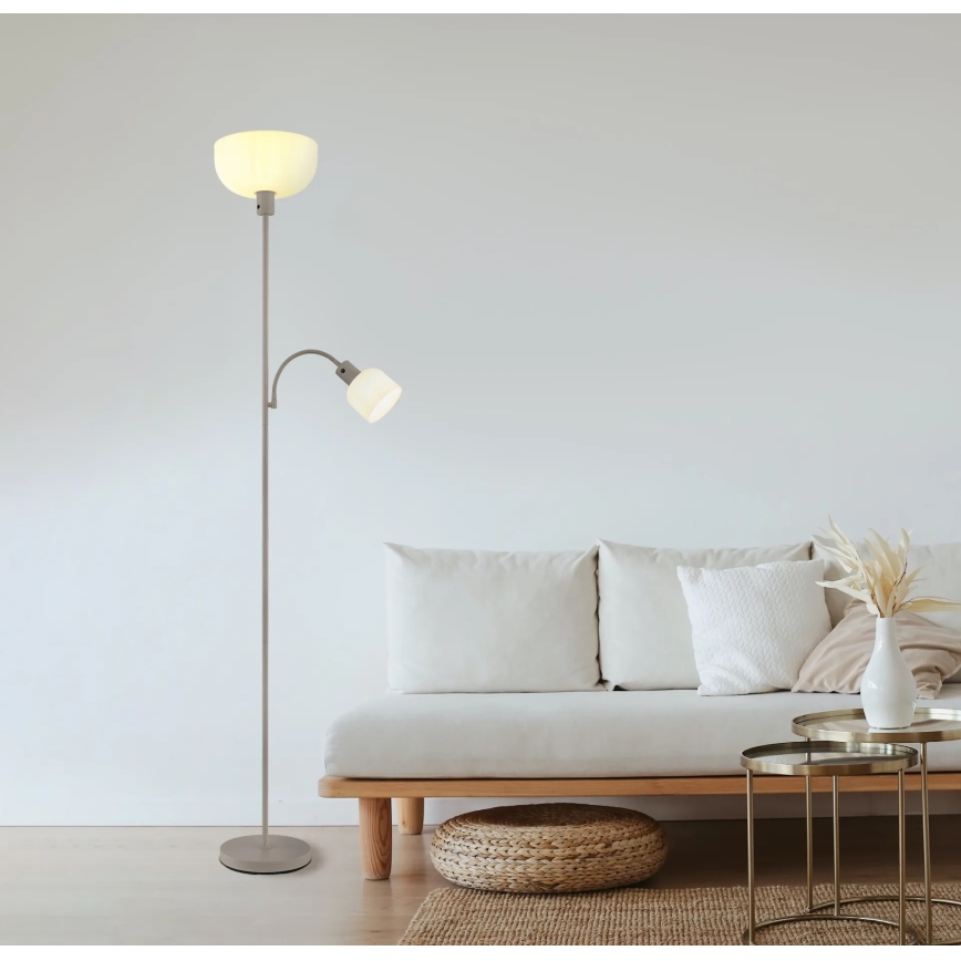 Globo - Golvlampa 1xE27/40W/230V + 1xE14/25W
