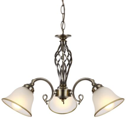 Globo - Taklampa med kedja 3xE27/60W/230V